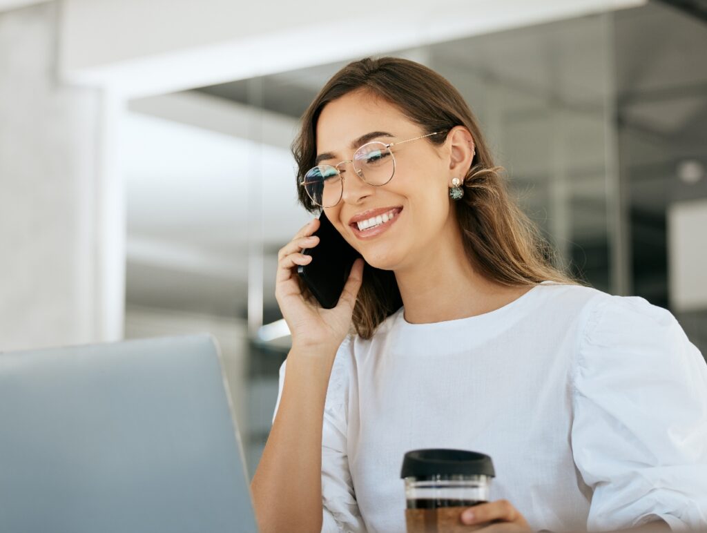 woman on phone